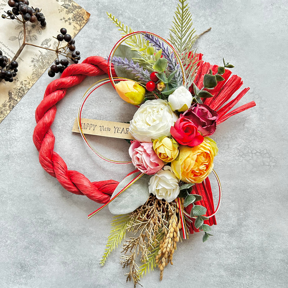 しめ縄　お正月飾り　しめ縄リース新年　No.7 しめ縄 お正月飾り しめ縄リース新年 No.7 しめ縄リースNo.7 お正月