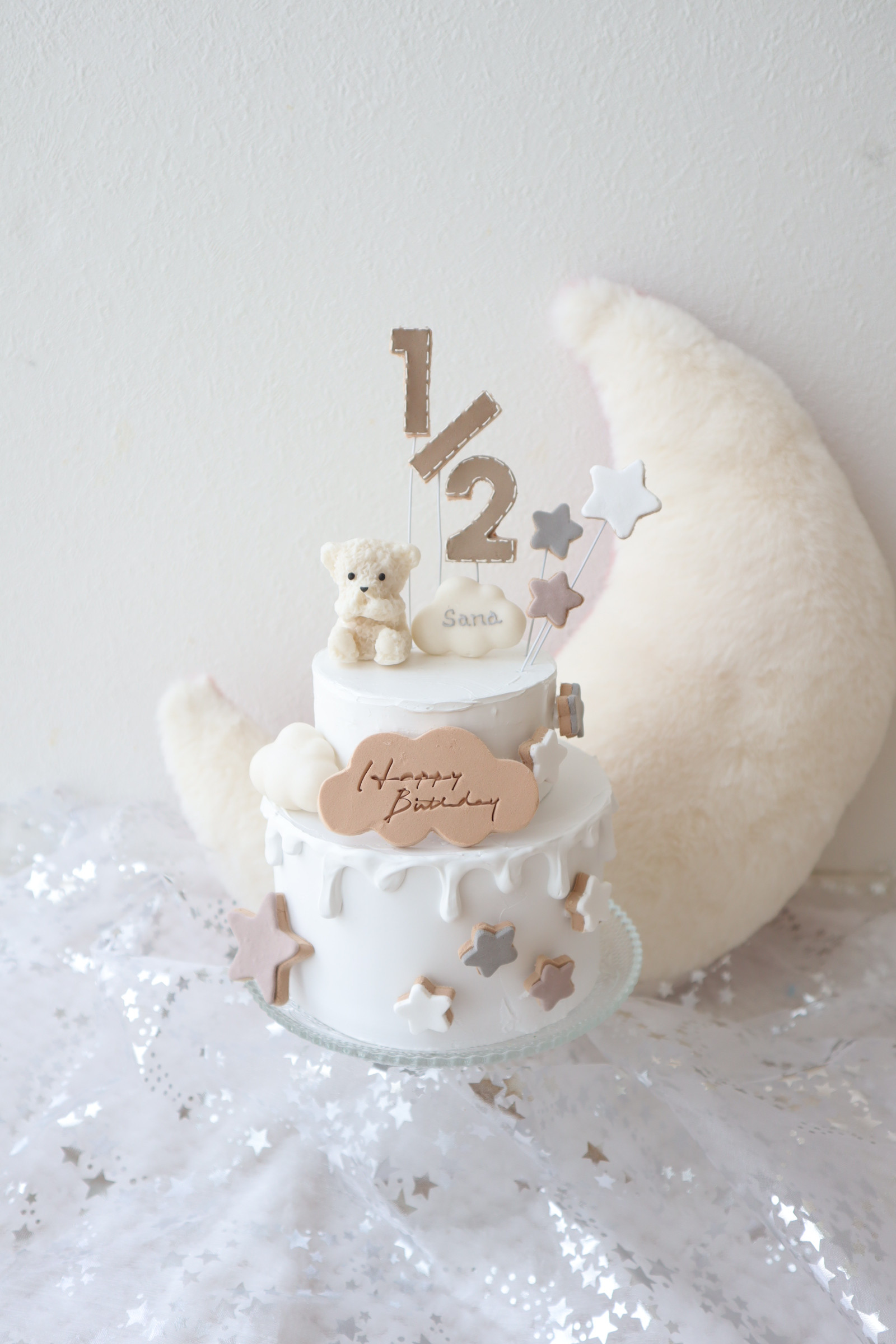 ハンドメイド☆オーダーページ アイシングクッキー 風ケーキトッパー