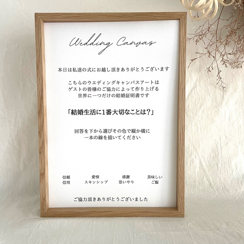 ウエディングキャンパス/ウエディングキャンバス/ゲスト参加型/結婚式