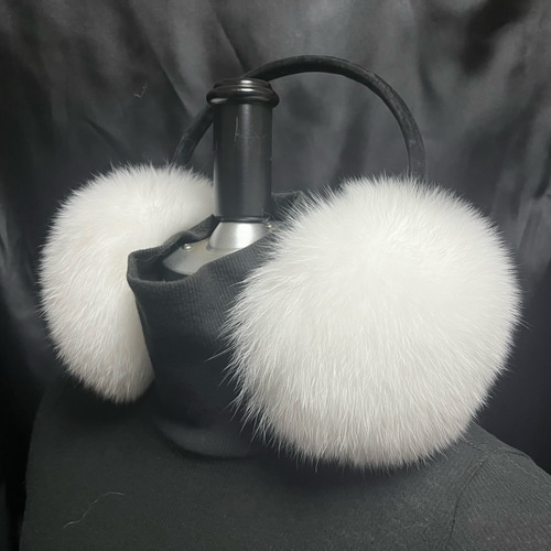 FOXイヤーマフ ホワイト(アーム部分ブラック) その他ファッション雑貨