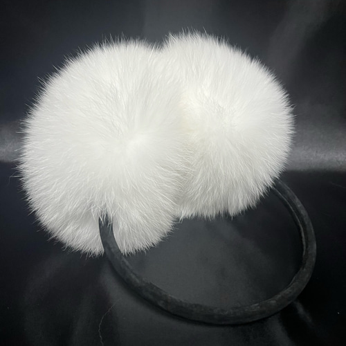 FOXイヤーマフ ホワイト(アーム部分ブラック) その他ファッション雑貨