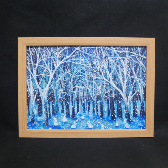 油絵 油彩 油彩画 絵 絵画　【冬の林の兎】 油絵 油彩 油彩画 絵 絵画【冬の林の兎】 絵画 HR 通販 18329167