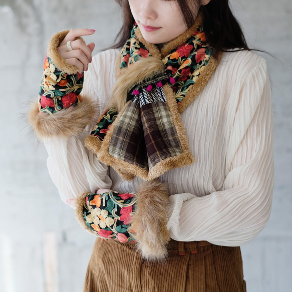 配套圍脖有售！ Suzanne 環保皮草手套（24w-12）黑 ver.3 第8張的照片