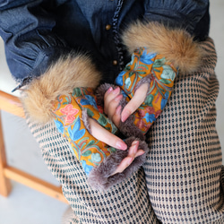 配套圍脖有售！ Suzanne 環保皮草手套（24w-12）駝色 第2張的照片