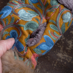 配套圍脖有售！ Suzanne 環保皮草手套（24w-12）駝色 第8張的照片