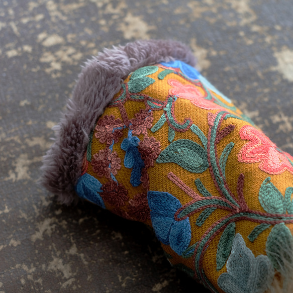 配套圍脖有售！ Suzanne 環保皮草手套（24w-12）駝色 第7張的照片