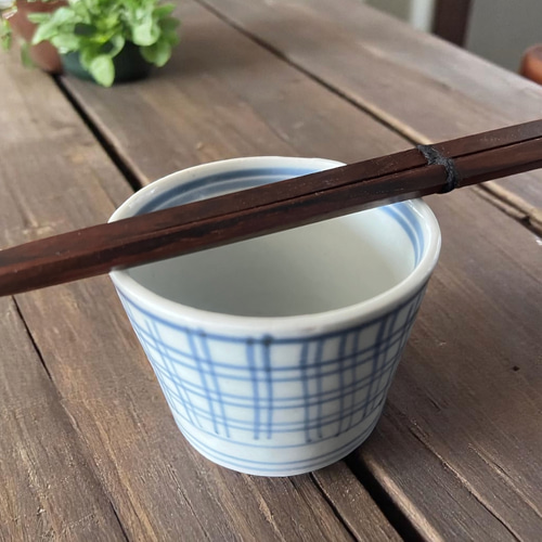 古伊万里　伊万里　江戸　後期　幕末　椿　鳥　蕎麦猪口　染付　蛇の目　高台 伊万里染付蕎麦猪口 蛇の目高台 | 古美術 希 のぞみ 美術