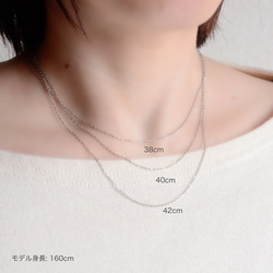 隨時佩戴！蛋白石單鑽項鍊，AAA級醫用不銹鋼，精緻的灰色膚色項鍊 第13張的照片