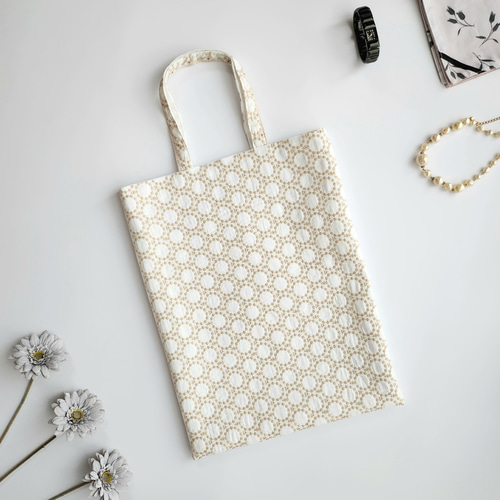 卒業式、入学式に◎まぁるいリース刺繍のフォーマルバッグ/サブバッグ