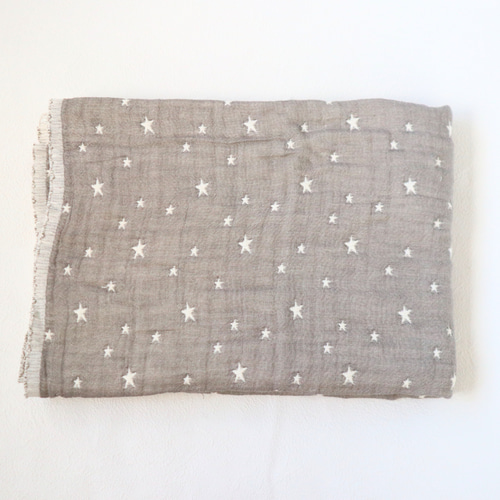 ○生地フェア20％OFF○泉州南部織/ふんわり6重ガーゼ 生地（スター/70