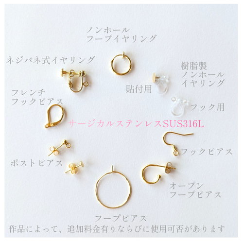 100年に一度咲く花 agave crystalピアス/イヤリング 14Kgf/SV