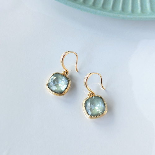 100年に一度咲く花 agave crystalピアス/イヤリング 14Kgf/SV