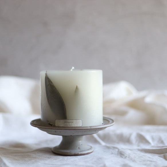 NEW! リム コンポート　グレー＆乳白　陶器 1枚目の画像