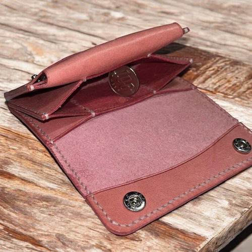 ミニトラッカーウォレットイタリアンレザーマヤベリー（品質保証タグ付