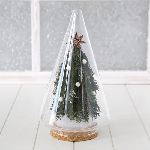 クリスマス☆ガラスツリー【受注制作】 プリザーブドフラワー el