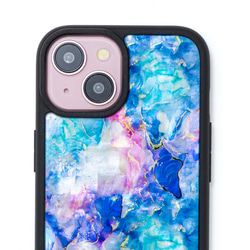 天然貝 螺鈿アート【iPhone/Galaxy対応】 マーブル・キャンディ ｜HQ スマホケース・マグセーフ 変更対応 4枚目の画像