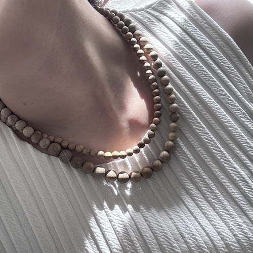 白檀♡2連ネックレス♡10.8.6㎜ミックス ネックレス・ペンダント  