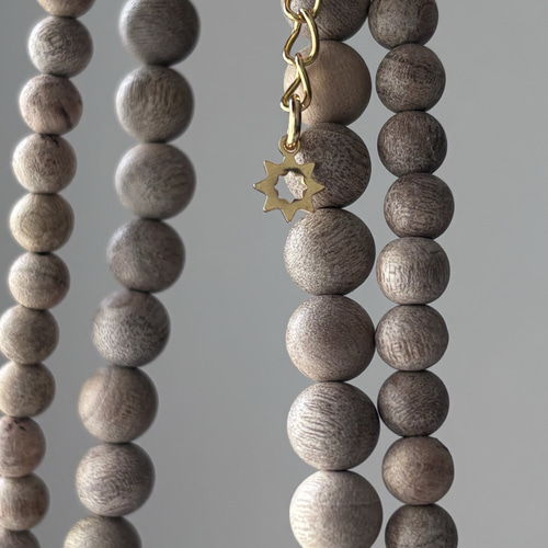 白檀♡2連ネックレス♡10.8.6㎜ミックス ネックレス・ペンダント  