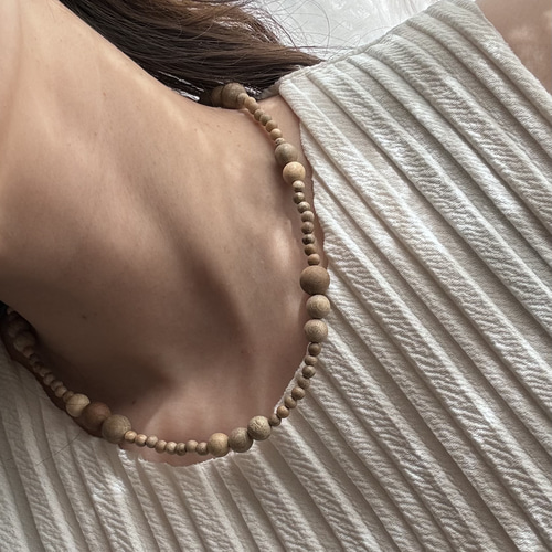 白檀♡10.8.4㎜ミックス♡ネックレス♡マグネット金具 ネックレス  