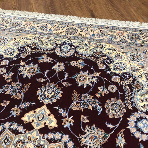 ペルシャ絨毯 ナイン産 6La No:CZN-130 リビング カーペット・絨毯