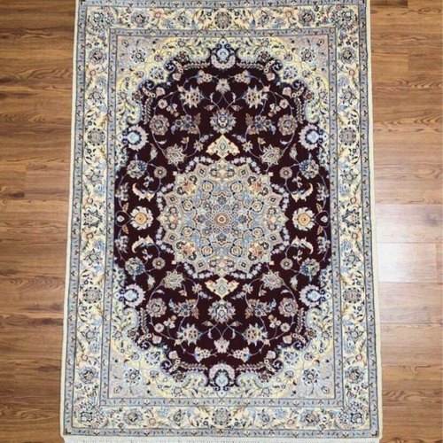 ペルシャ絨毯 ナイン産 6La No:CZN-130 リビング カーペット・絨毯