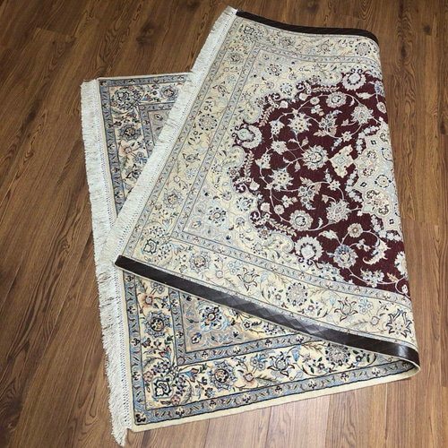 ペルシャ絨毯 ナイン産 6La No:CZN-130 リビング カーペット・絨毯