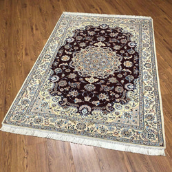 ペルシャ絨毯 ナイン産 6La No:CZN-130 リビング カーペット・絨毯