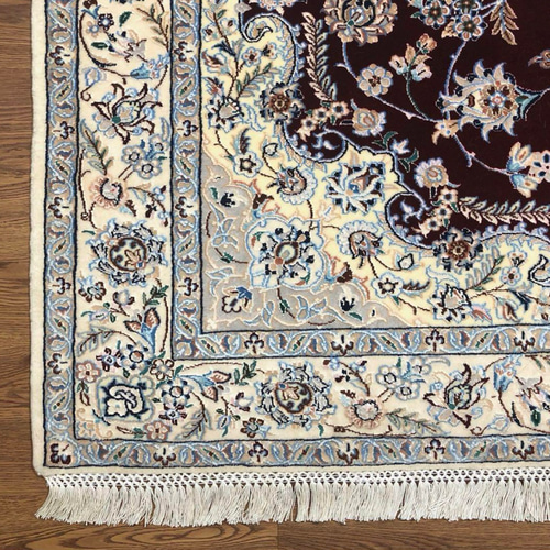 ペルシャ絨毯 ナイン産 6La No:CZN-130 リビング カーペット・絨毯