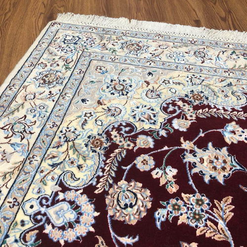 ペルシャ絨毯 ナイン産 6La No:CZN-130 リビング カーペット・絨毯