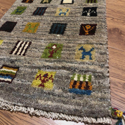 ペルシァギャッぺ ペルシャギャッベ (ギャベ) ギャッベ 玄関マット No.GM-386 カーペット