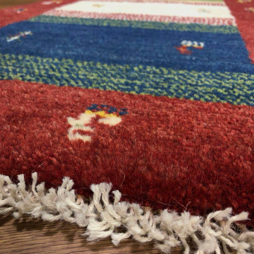 ペルシャギャッベ( ギャベ )ラグ ベッドサイド 廊下 ランナー No.8169