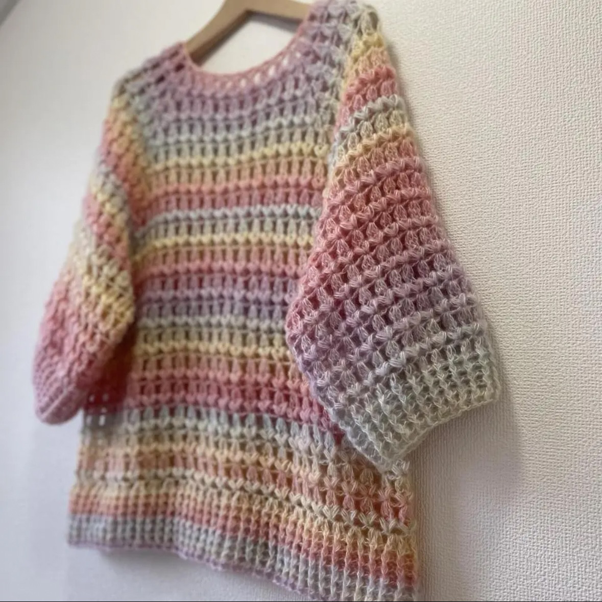 ⭐︎handmade⭐︎手編み　カラフルニット