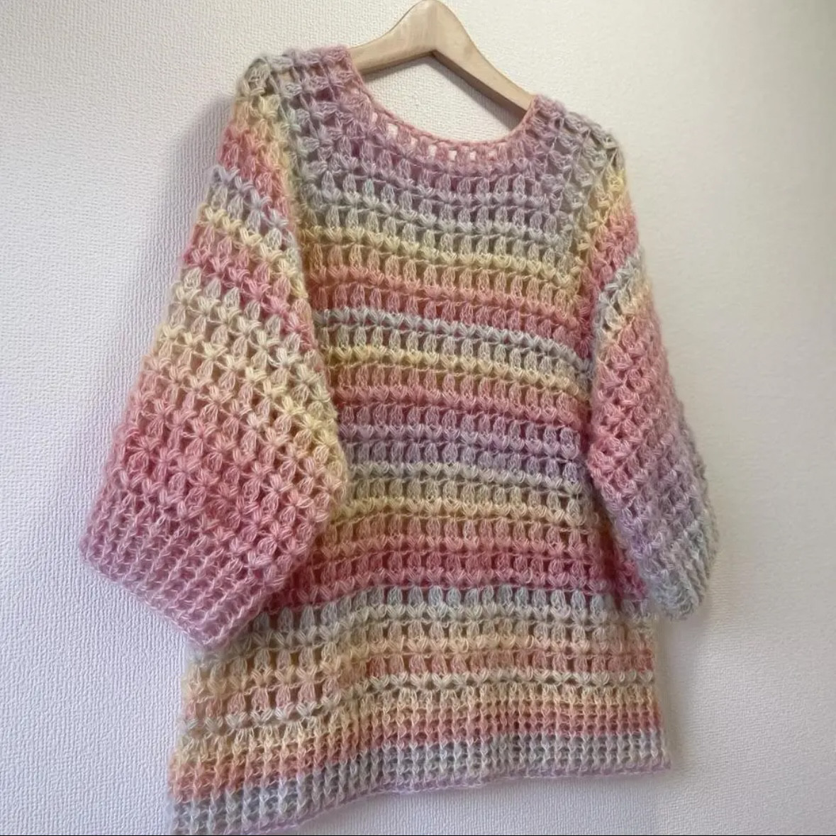 ⭐︎handmade⭐︎手編み　カラフルニット