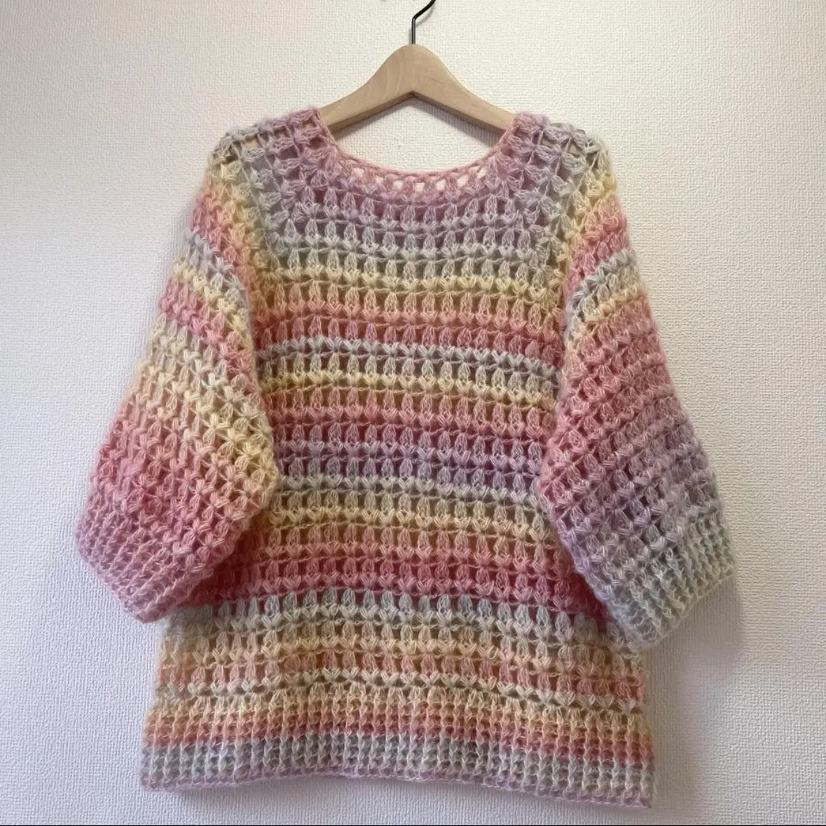 ⭐︎handmade⭐︎手編み　カラフルニット