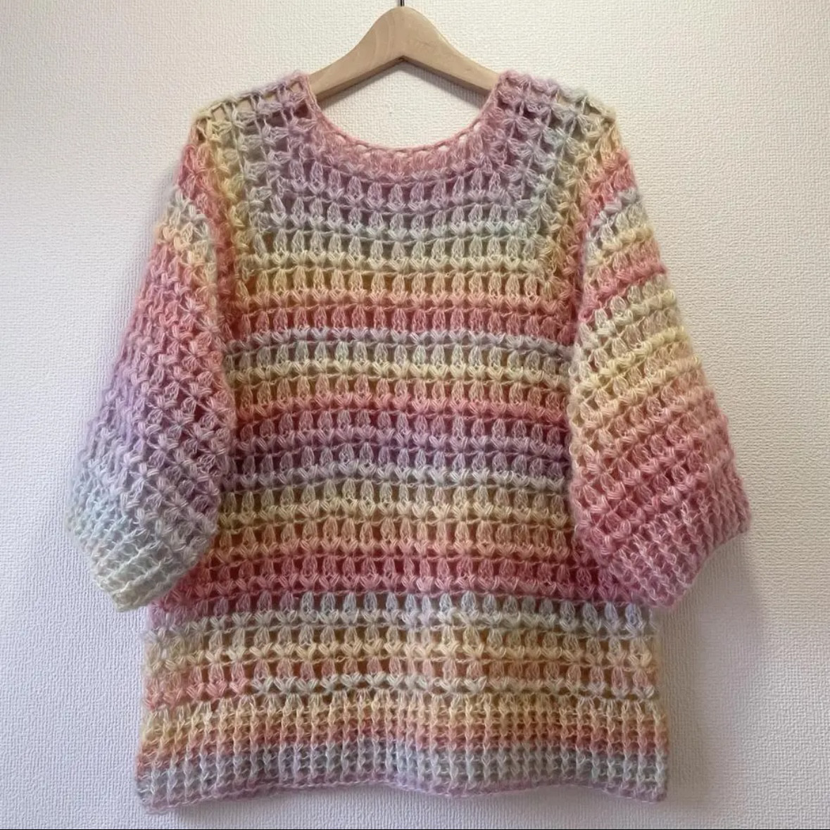 ⭐︎handmade⭐︎手編み　カラフルニット