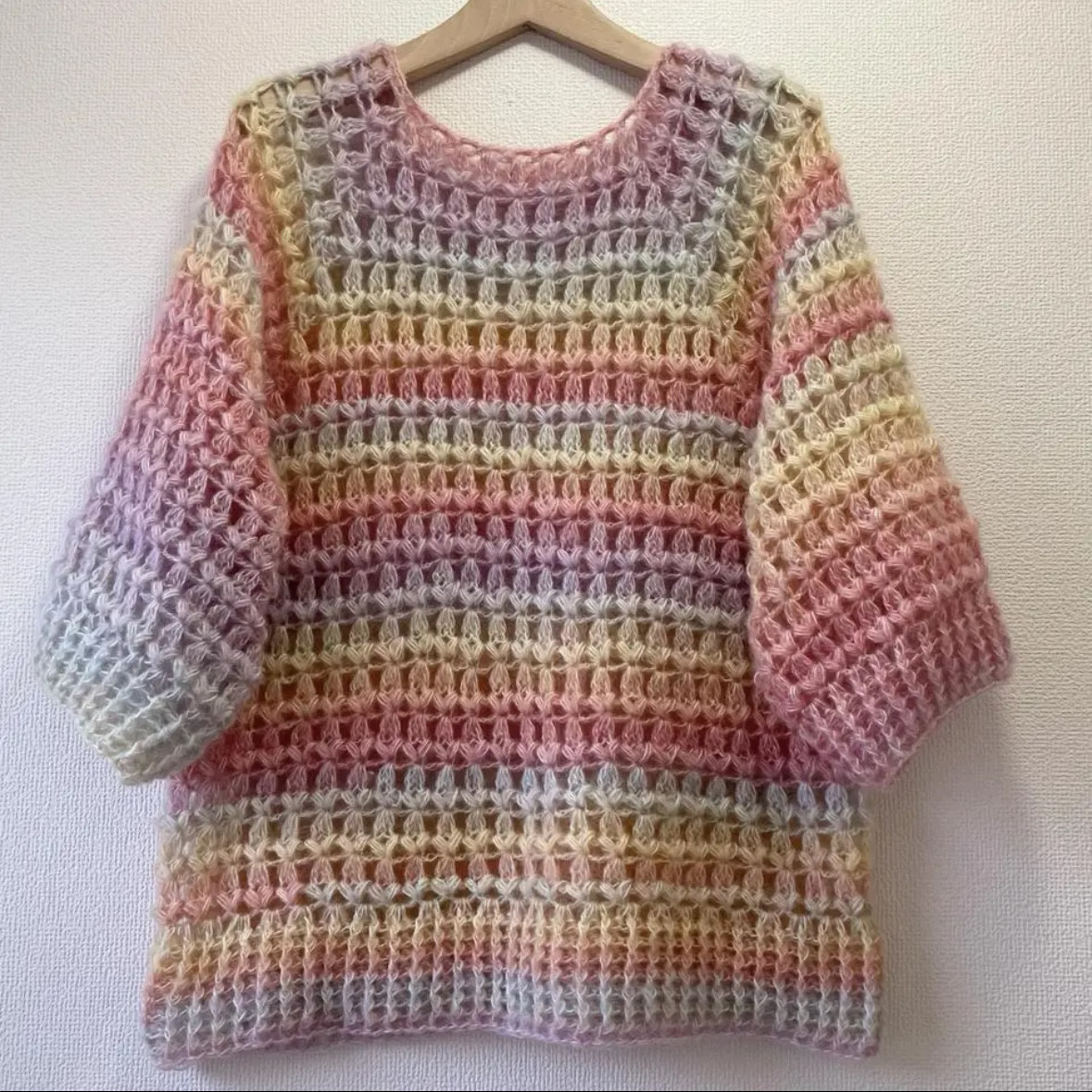 ⭐︎handmade⭐︎手編み　カラフルニット