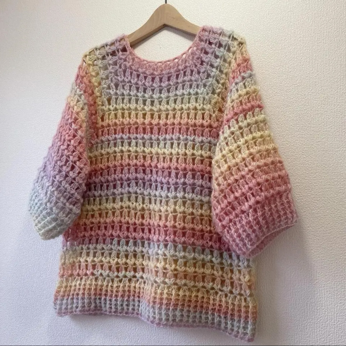 ⭐︎handmade⭐︎手編み　カラフルニット