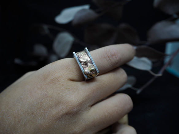 。默契之中。NO.01-3 擠臉貓 戒指/開放式 第4張的照片