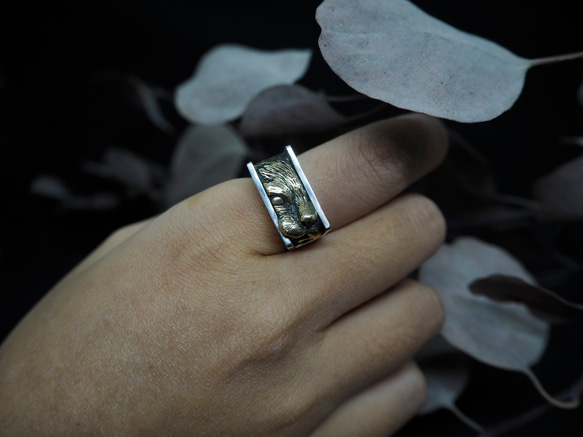 。默契之中。NO.01-3 擠臉貓 戒指/開放式 第5張的照片