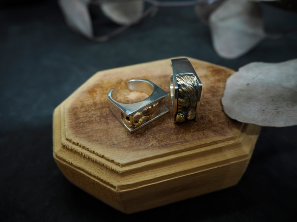 。默契之中。NO.01-3 擠臉貓 戒指/開放式 第6張的照片