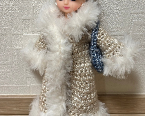 リカちゃん人形服 コート ロングコート 毛糸 もち 通販 18331110