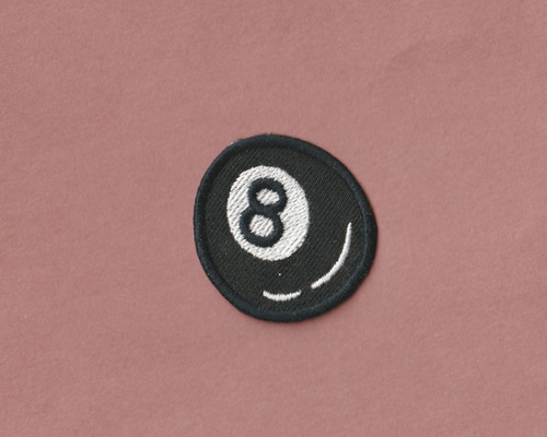 8ボール刺繍ワッペン｜アイロン接着OK シール加工対応｜ビリヤード