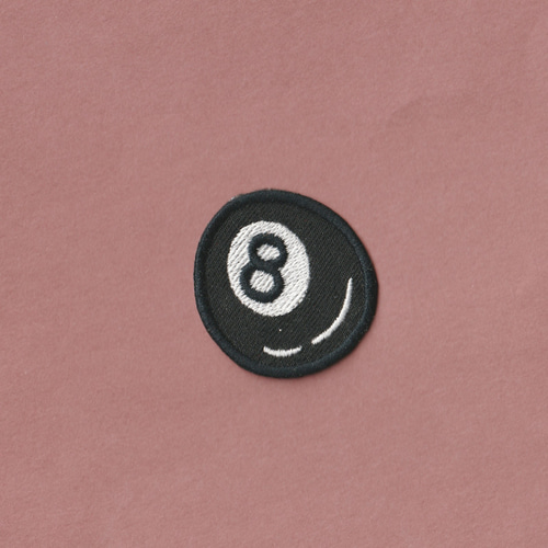 8ボール刺繍ワッペン｜アイロン接着OK シール加工対応｜ビリヤード