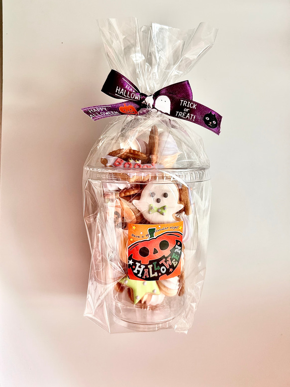 ハロウィンアイシングクッキー&チョコ入りメレンゲセット 2枚目の画像