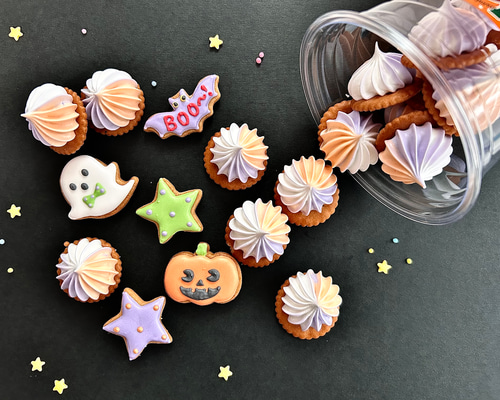 2024♡ハロウィンアイシングクッキーセット Creema限定』『ハロウィン2024』魔女の黒ねこちゃんアイシングクッキー