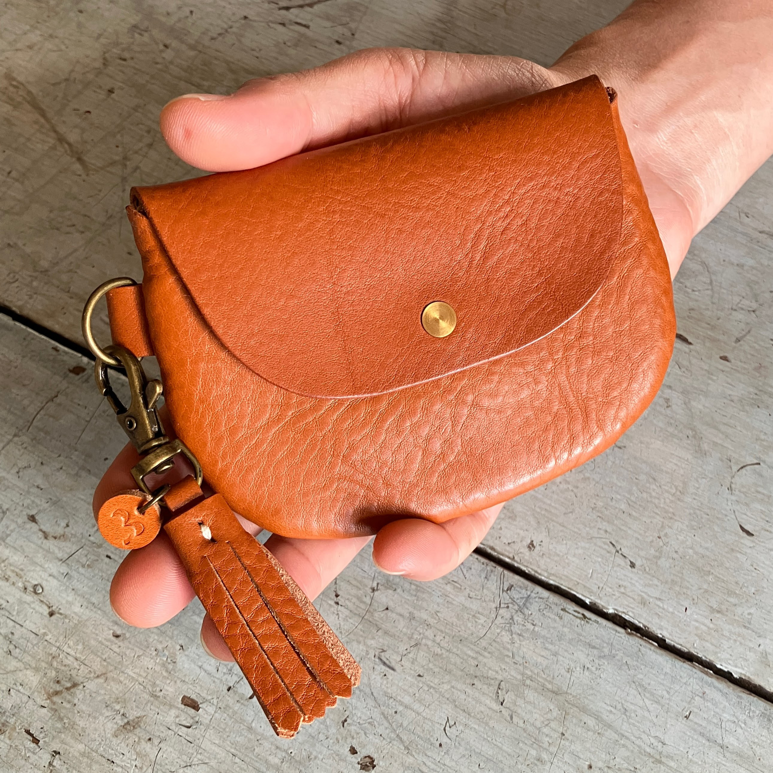 【小さな本革財布】ふっくらコンパクト財布ブラウン・ミニウォレット・レディース・メンズ・小銭入れ・ミニ財布◎ギフト