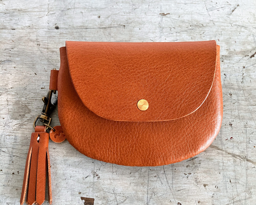 小さな本革財布】ふっくらコンパクト財布ブラウン・ミニウォレット