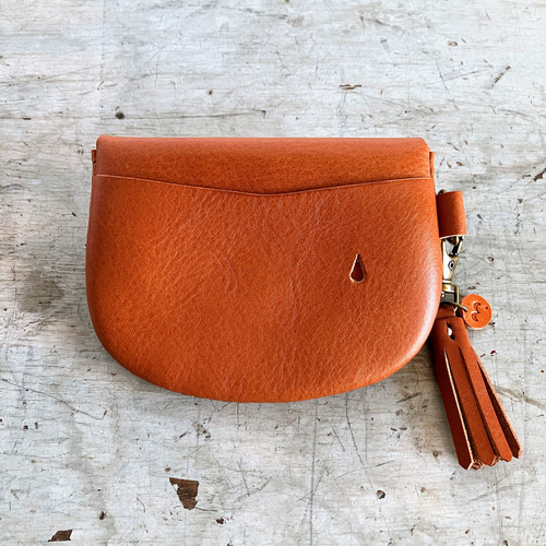 小さな本革財布】ふっくらコンパクト財布ブラウン・ミニウォレット