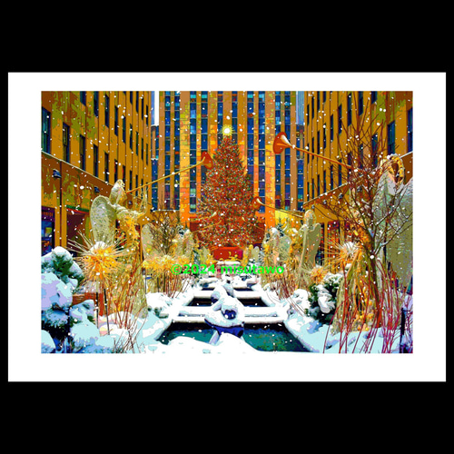 ハードロックカフェ クリスマス アート 絵画 ハードロックカフェ