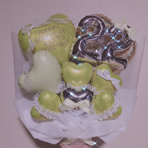 バルーンギフト　バルーンアレンジ  生誕祭　フラスタ　卓フラ　成人式　推し活 雪菜 バルーンギフト バルーンアレンジ 生誕祭 フラスタ 卓フラ 推し